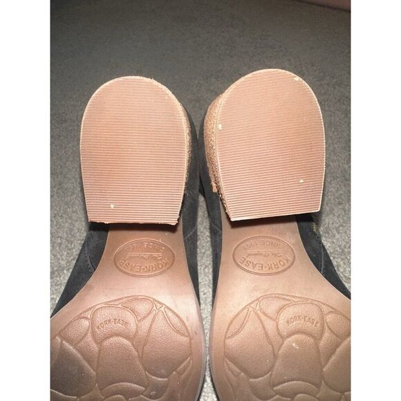 Kork Ease Petra Suede Ankle Boots Bootie Size 7 Black Cushion Wedge Heel  Boho - Picture 7 of 8